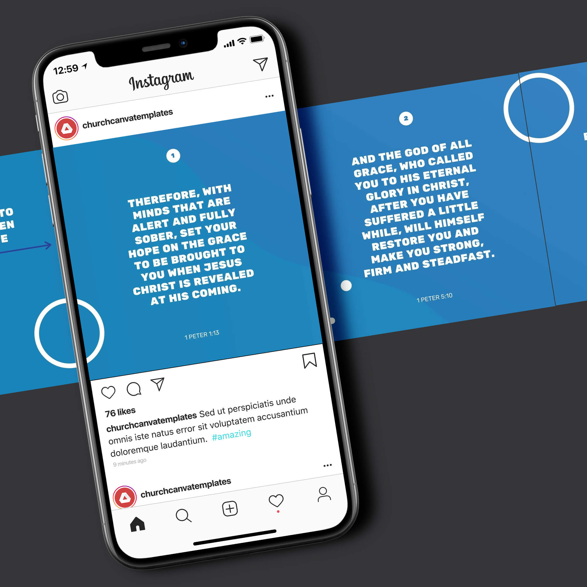 Bright Seamless Carousel - Church Canva Templates